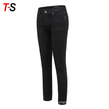 High Quality Tencel Basic Casual Womens Skinny Jeans Slim fit super elastic mid rise black plus size ladies tencel jeans